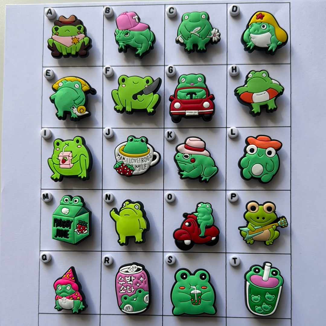 Frog Shoe Charms