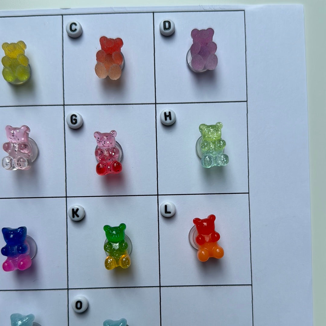 Gummy Bears Two Tone Glitter and Sugar Shoe Charms