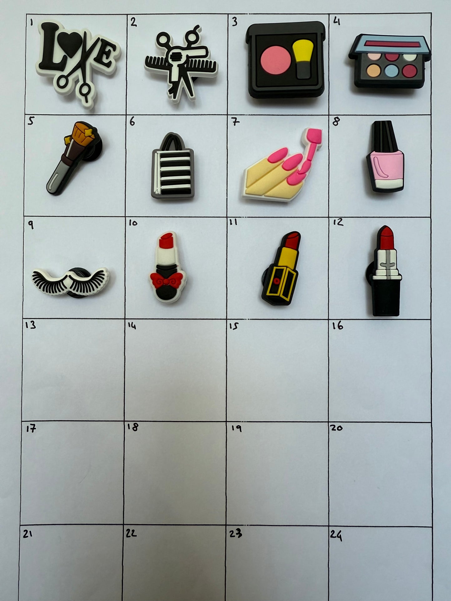 Hair and Make up Shoe Charms