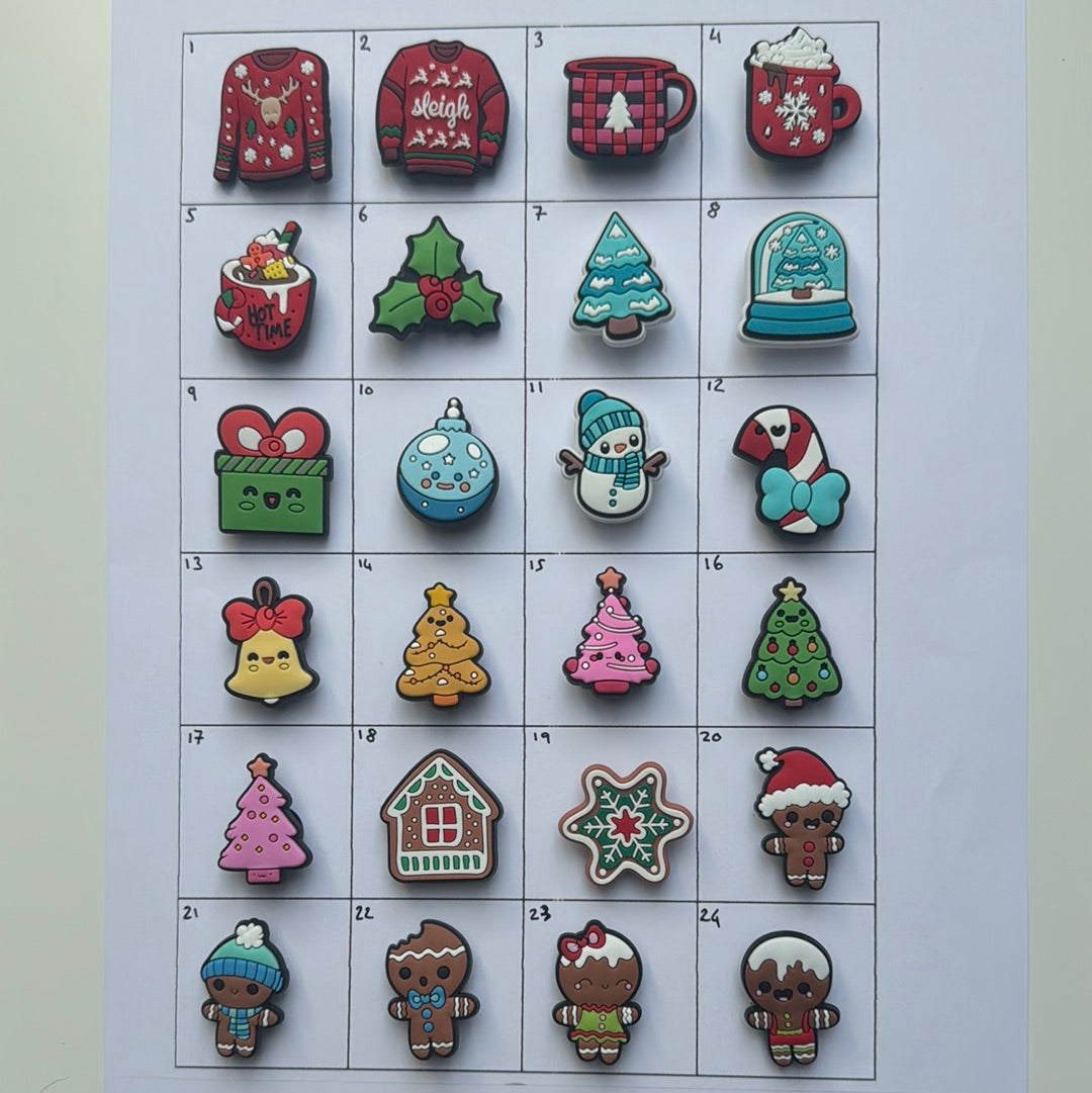 Cute Christmas and Gingerbread Shoe Charms