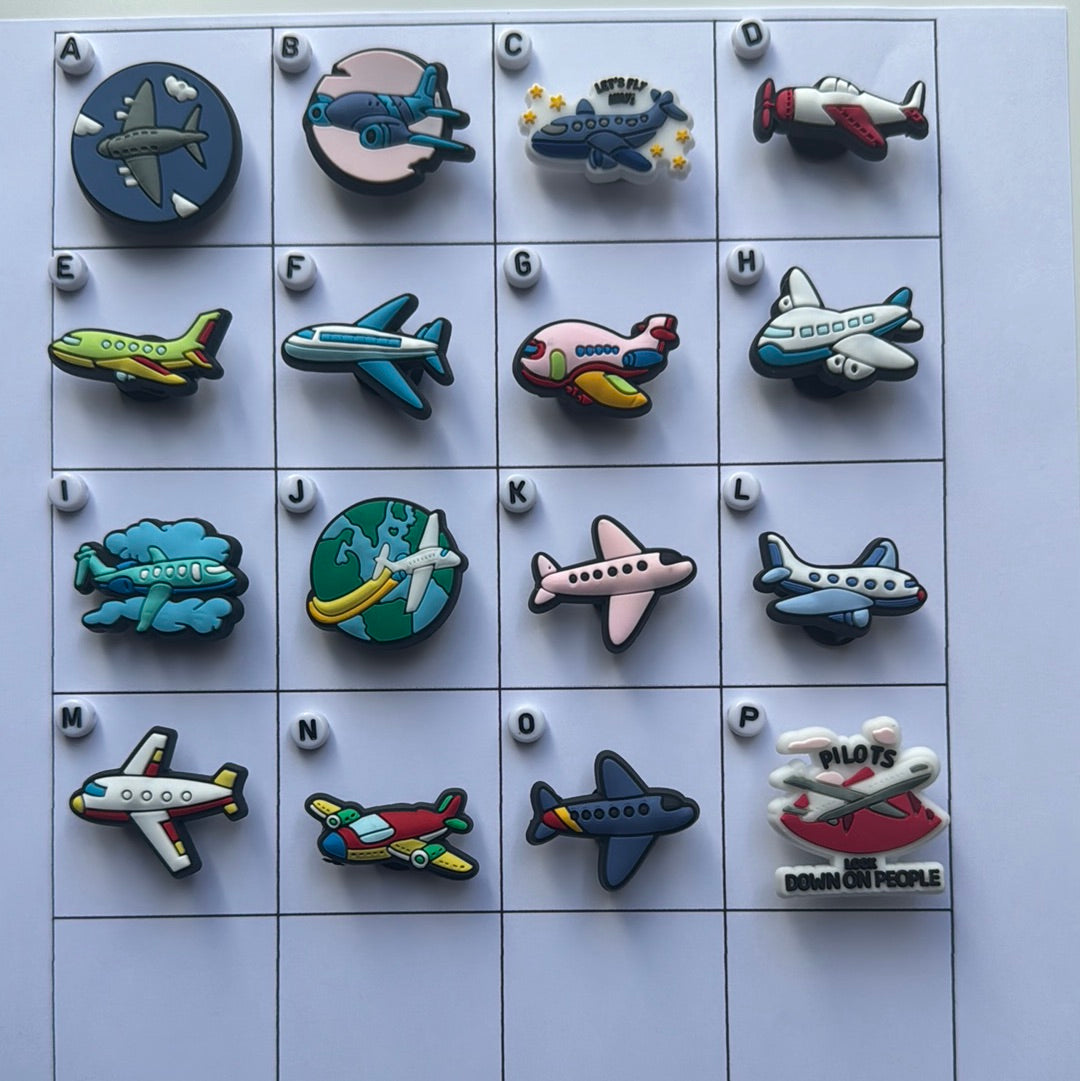 Airplane Shoe Charms