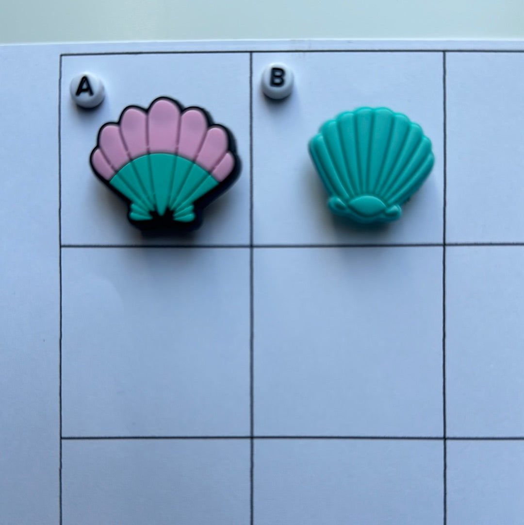 Summer Shell Shoe Charms