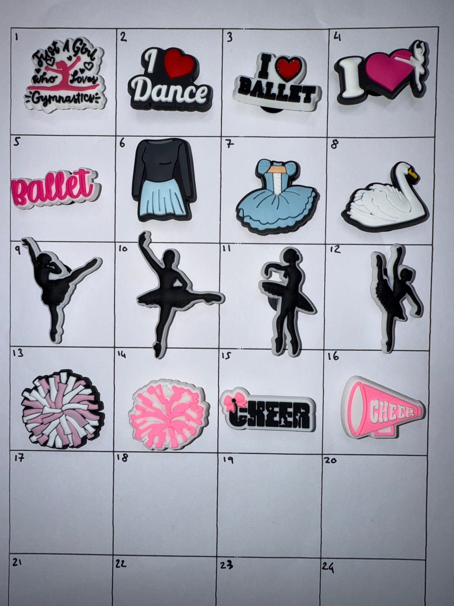 Dance, Ballet, Gymnastics and Cheer Shoe Charms