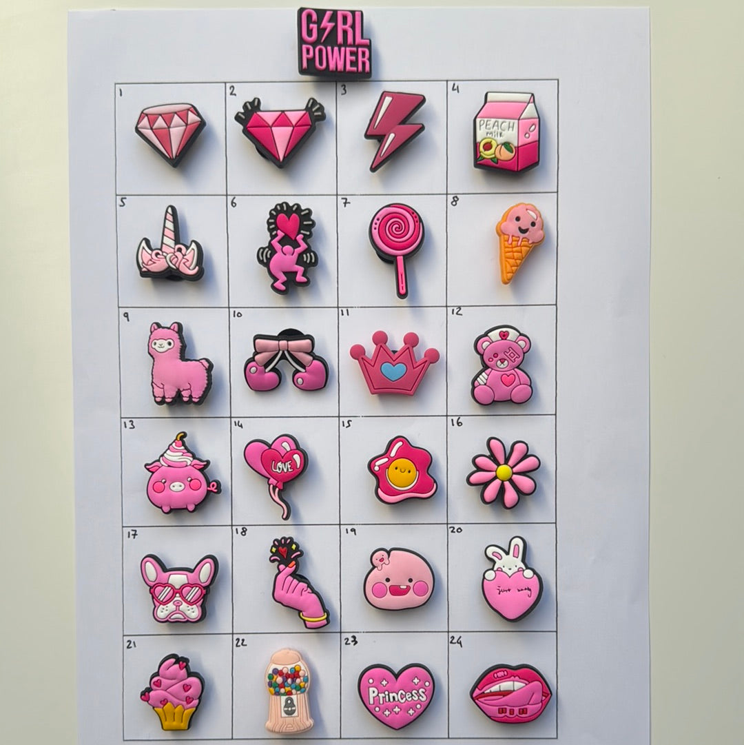 Cute Pink Shoe Charms