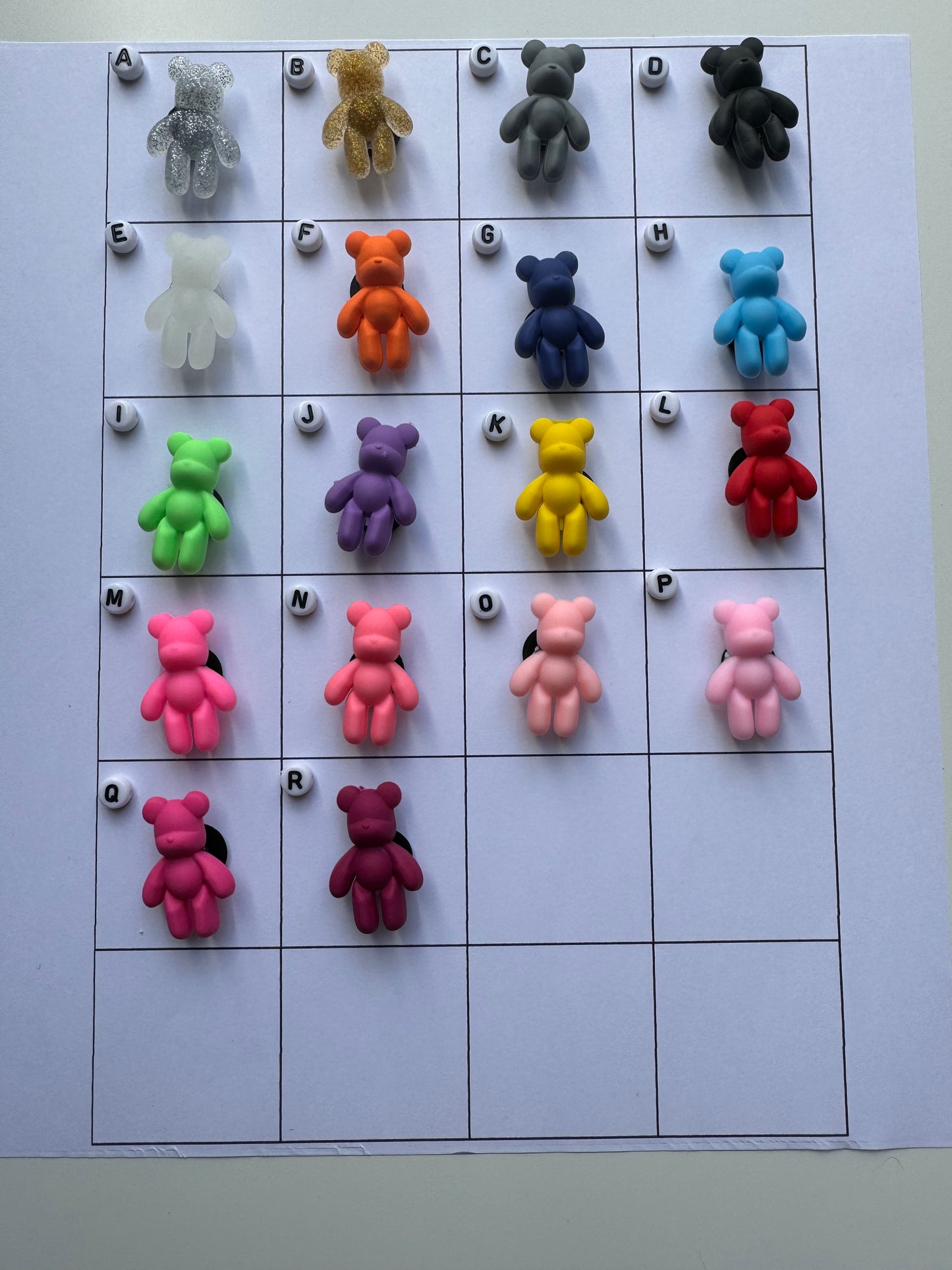 Small Bear Shoe Charms