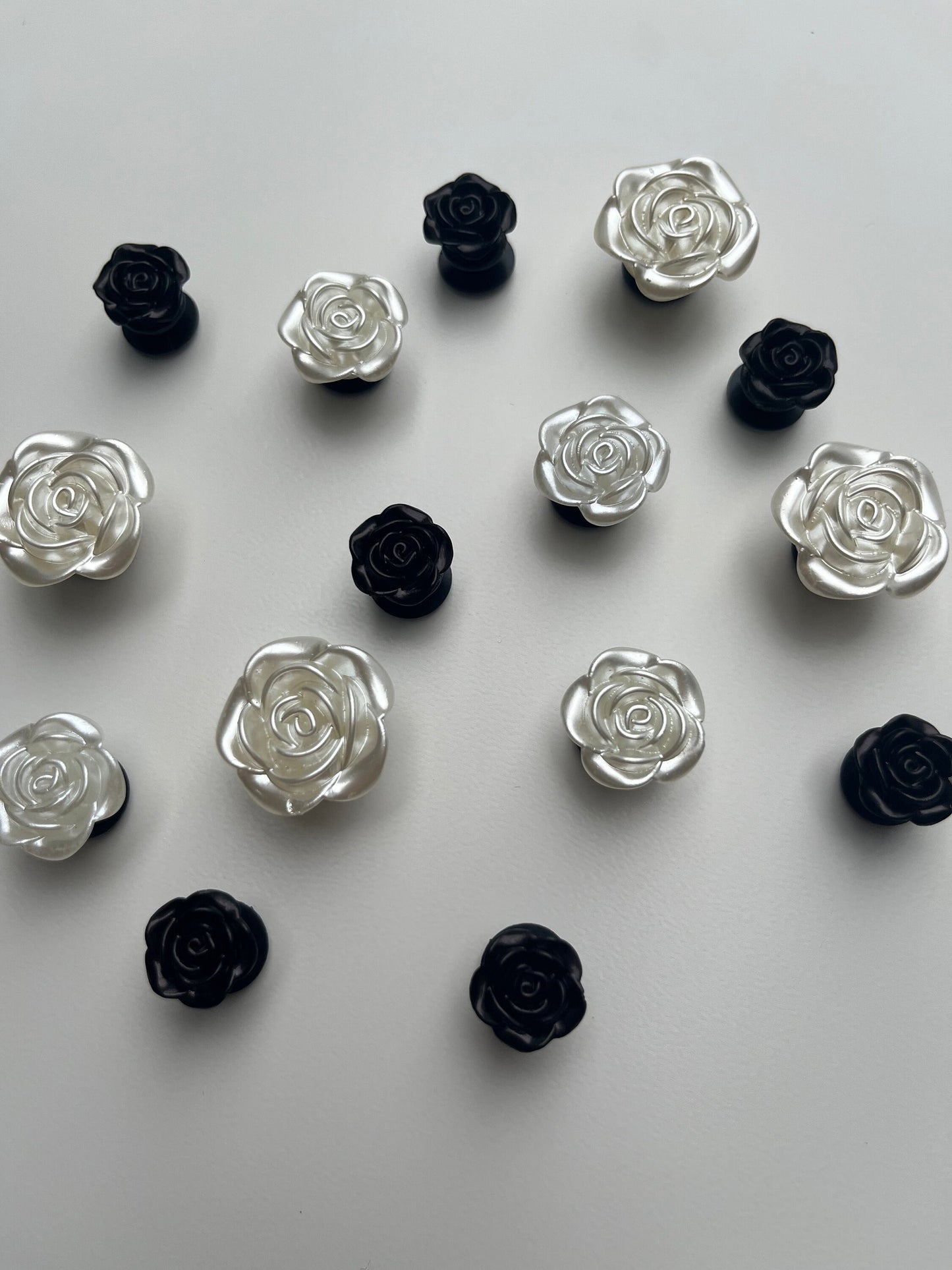 Pearl Rose Shoe Charms