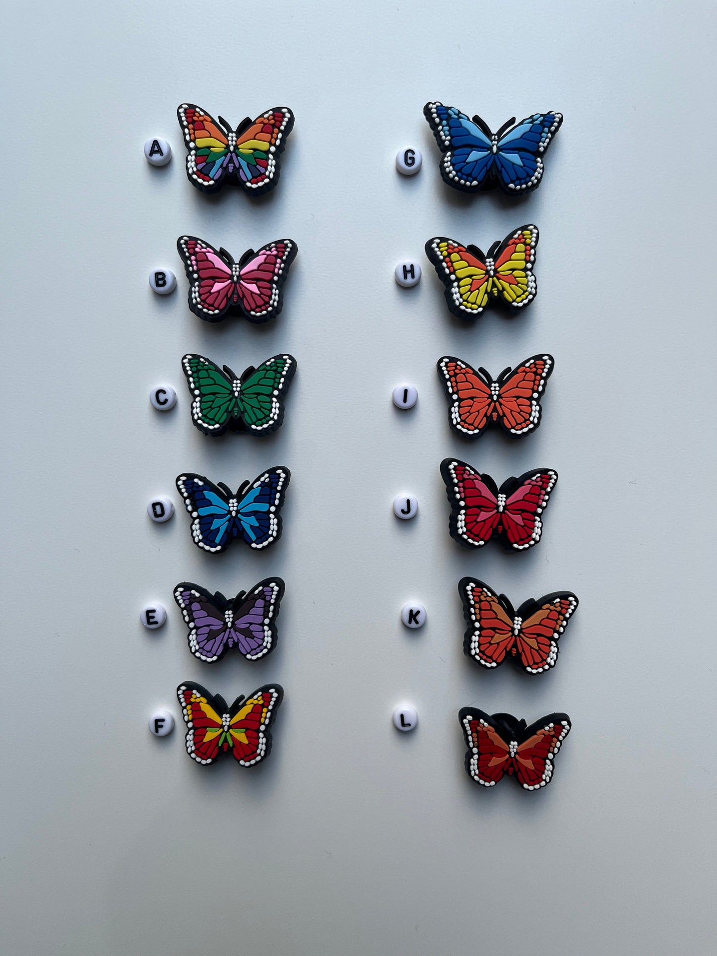Small Butterfly Shoe Charms