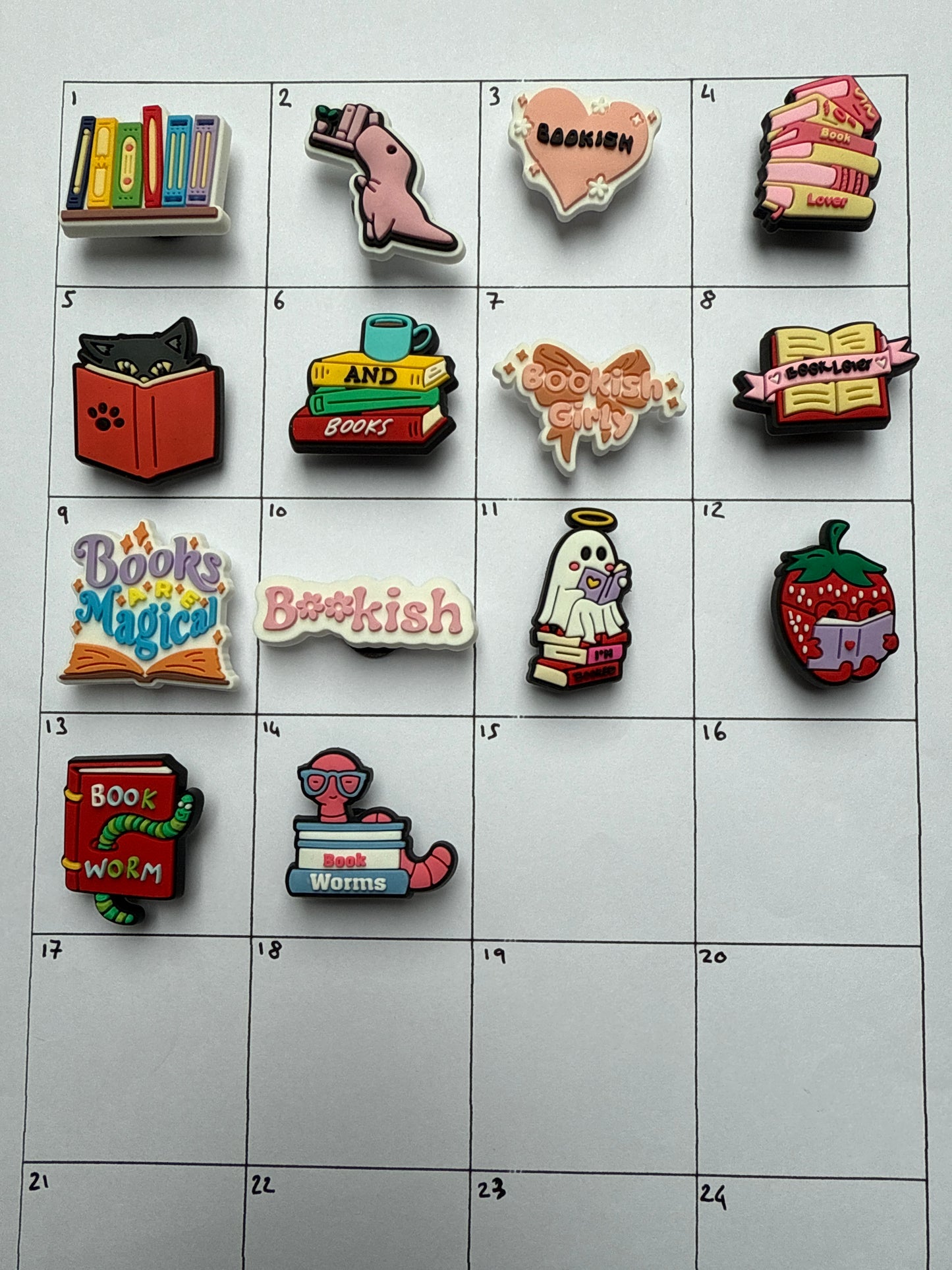Book Readers Shoe Charms