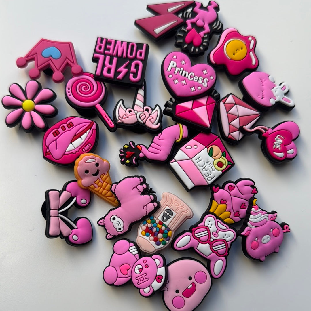 Cute Pink Shoe Charms