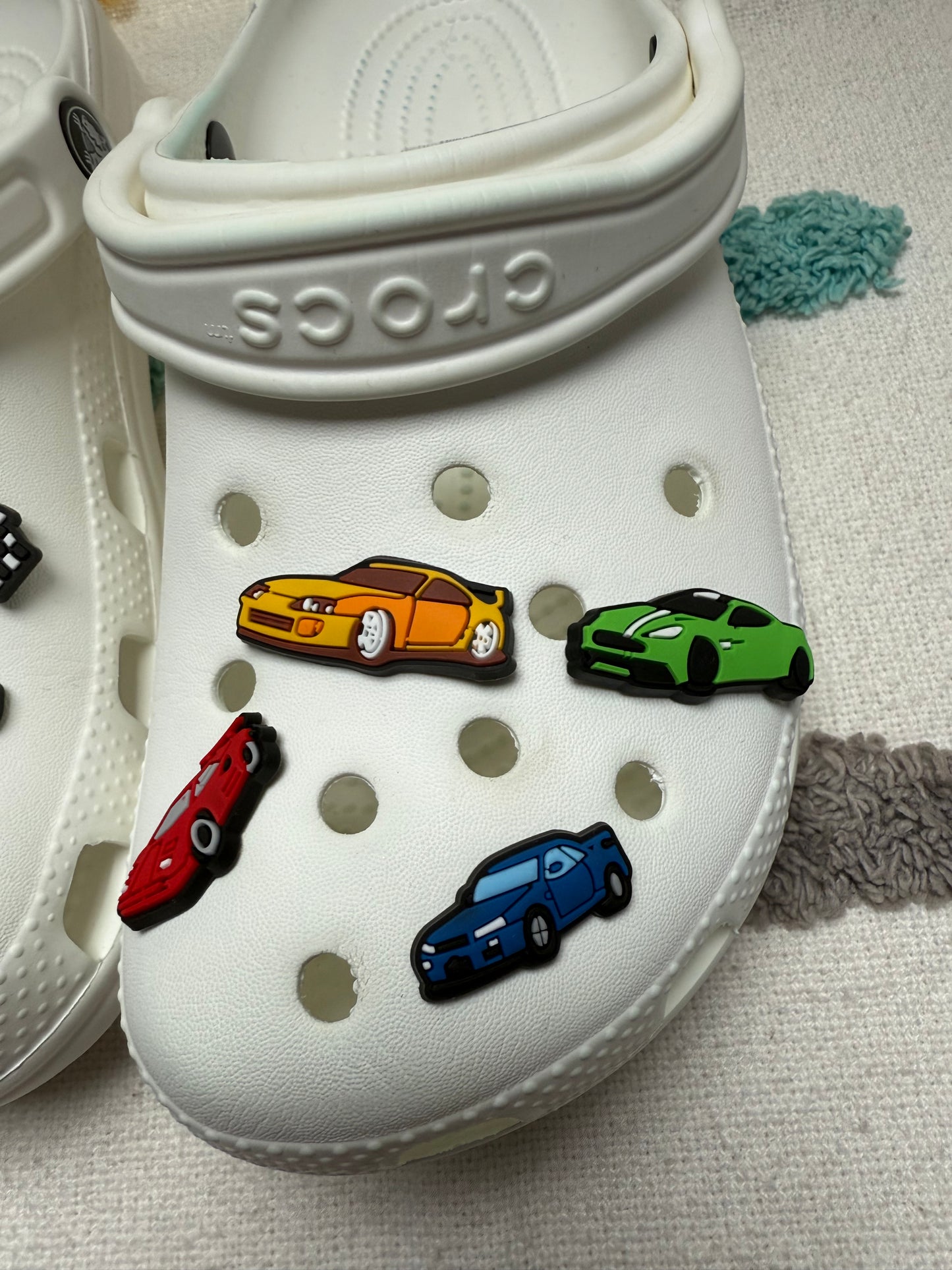 Race Car Shoe Charms