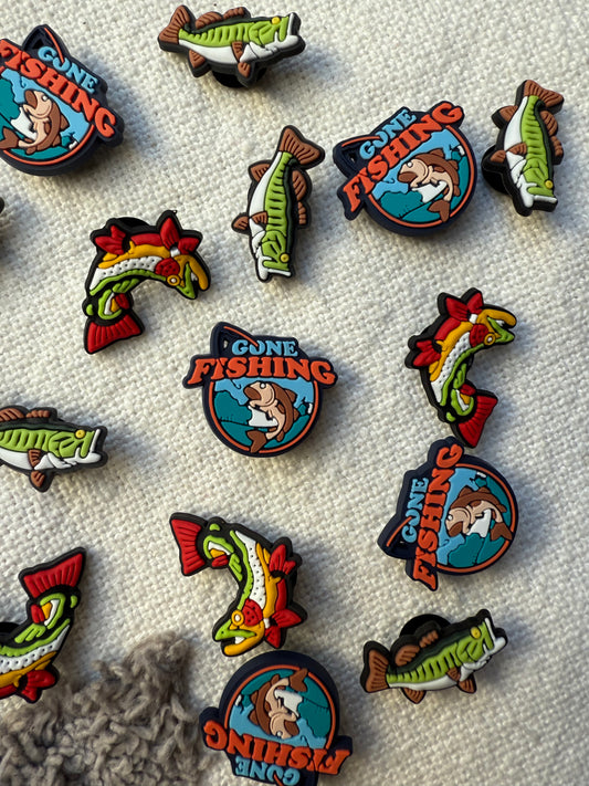 Trout Fish Shoe Charm