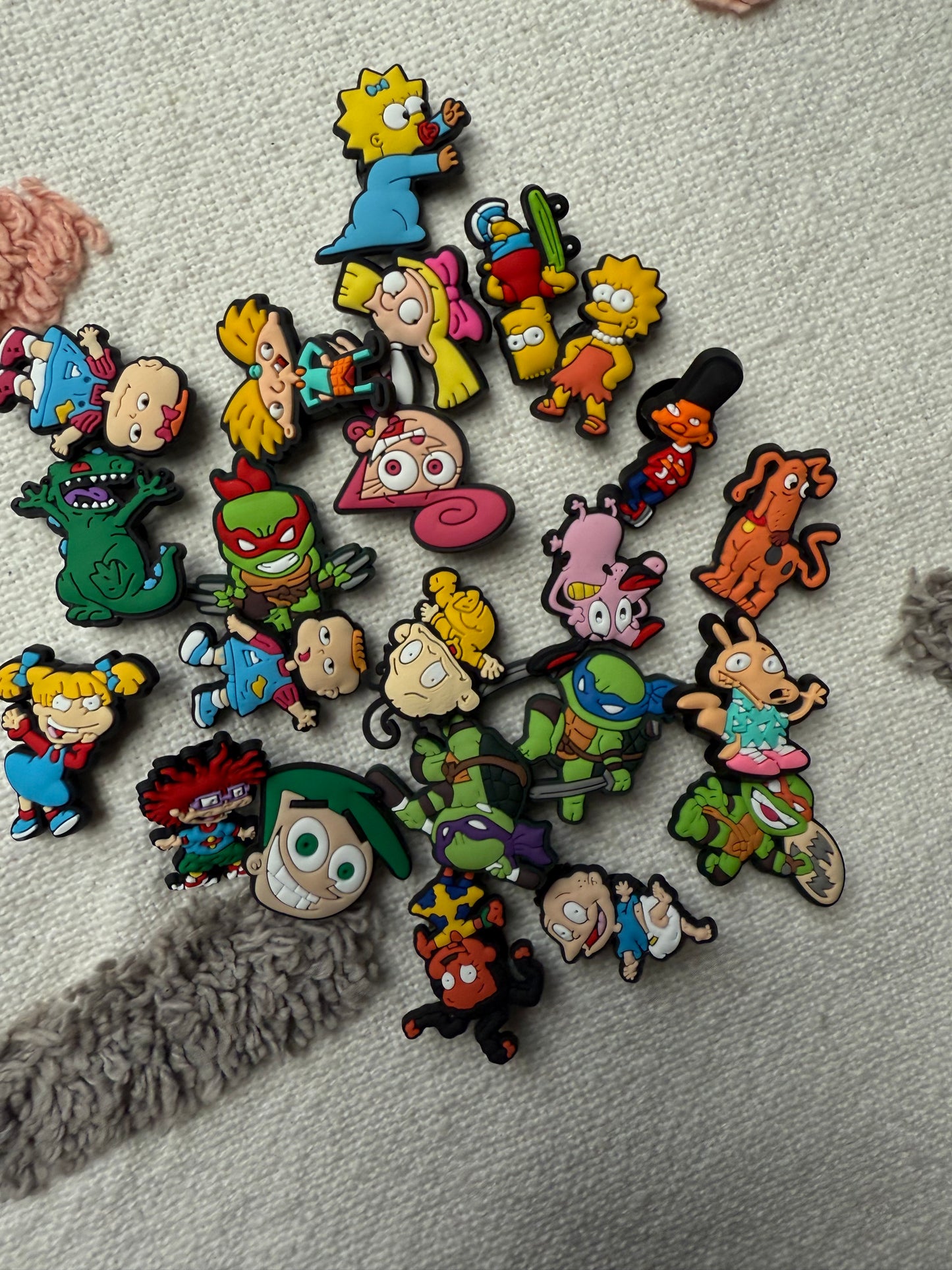 90's Retro Cartoon Shoe Charms