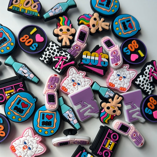 80s 90s Retro Shoe Charms