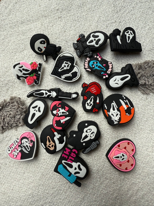 Ghost Face Scream Shoe Charms