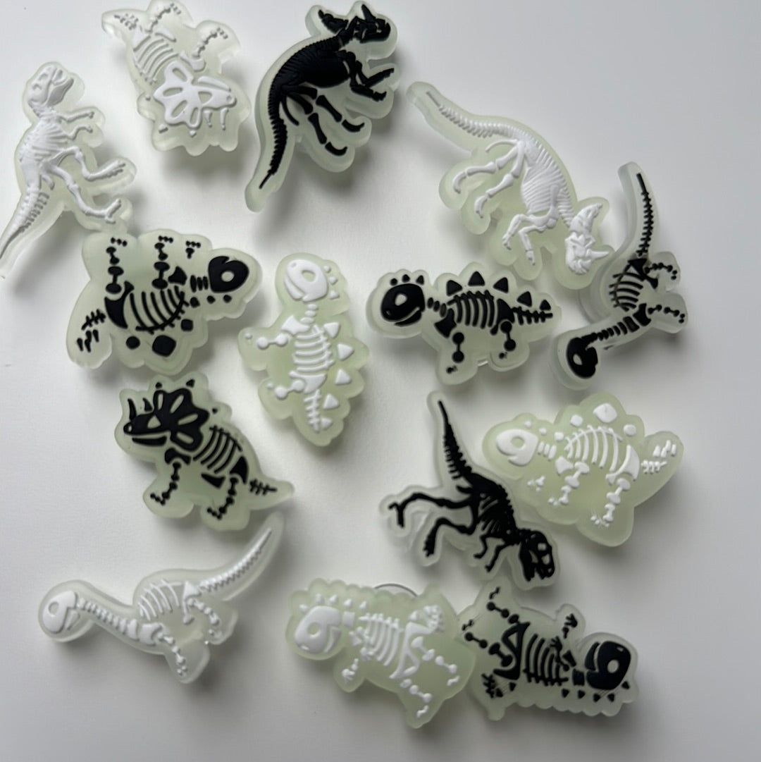 Glow in the Dark Dinosaur Shoe Charms