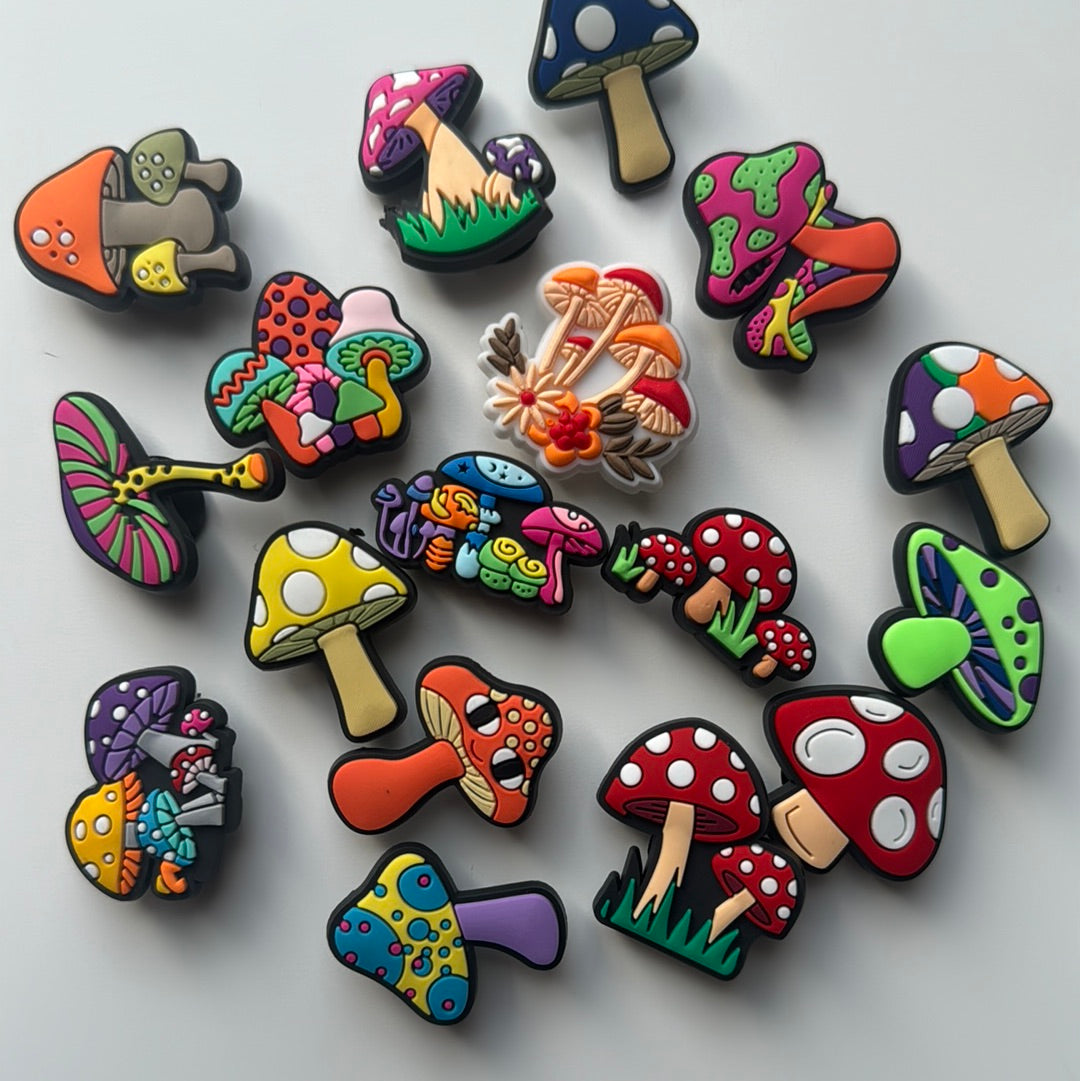 Mushroom Shoe Charms