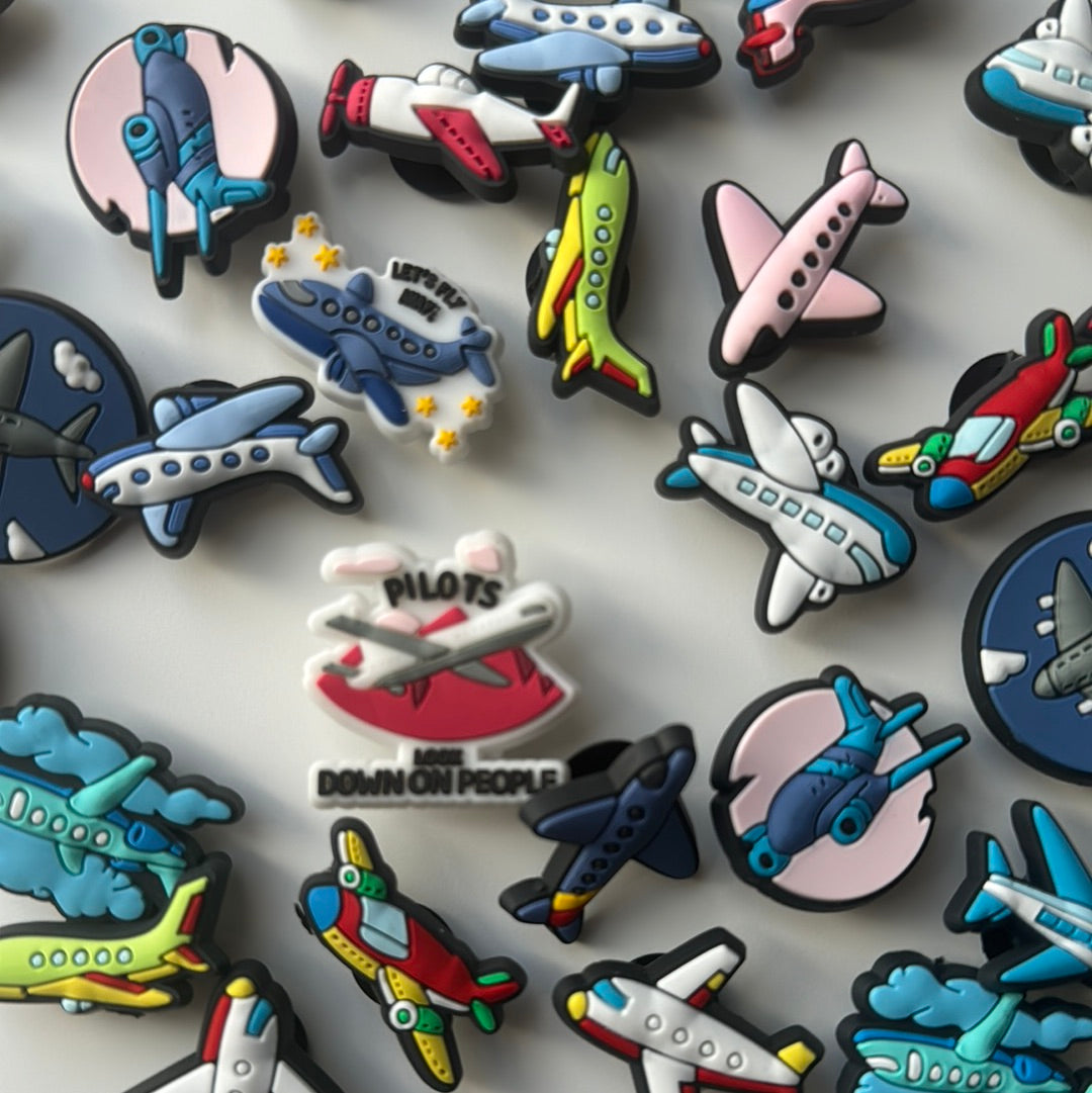 Airplane Shoe Charms
