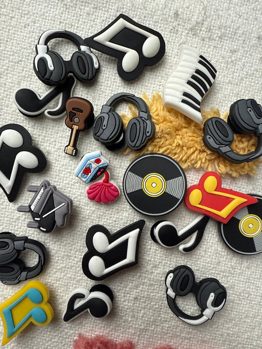 Music, Vinyl and Headphone Shoe Charms
