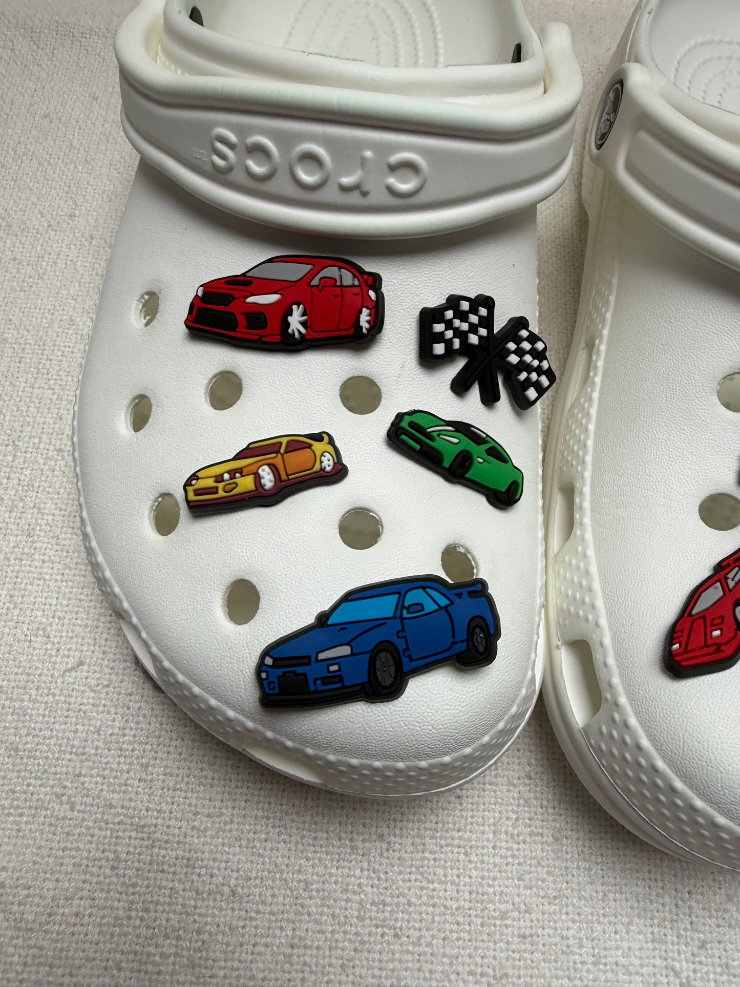 Race Car Shoe Charms