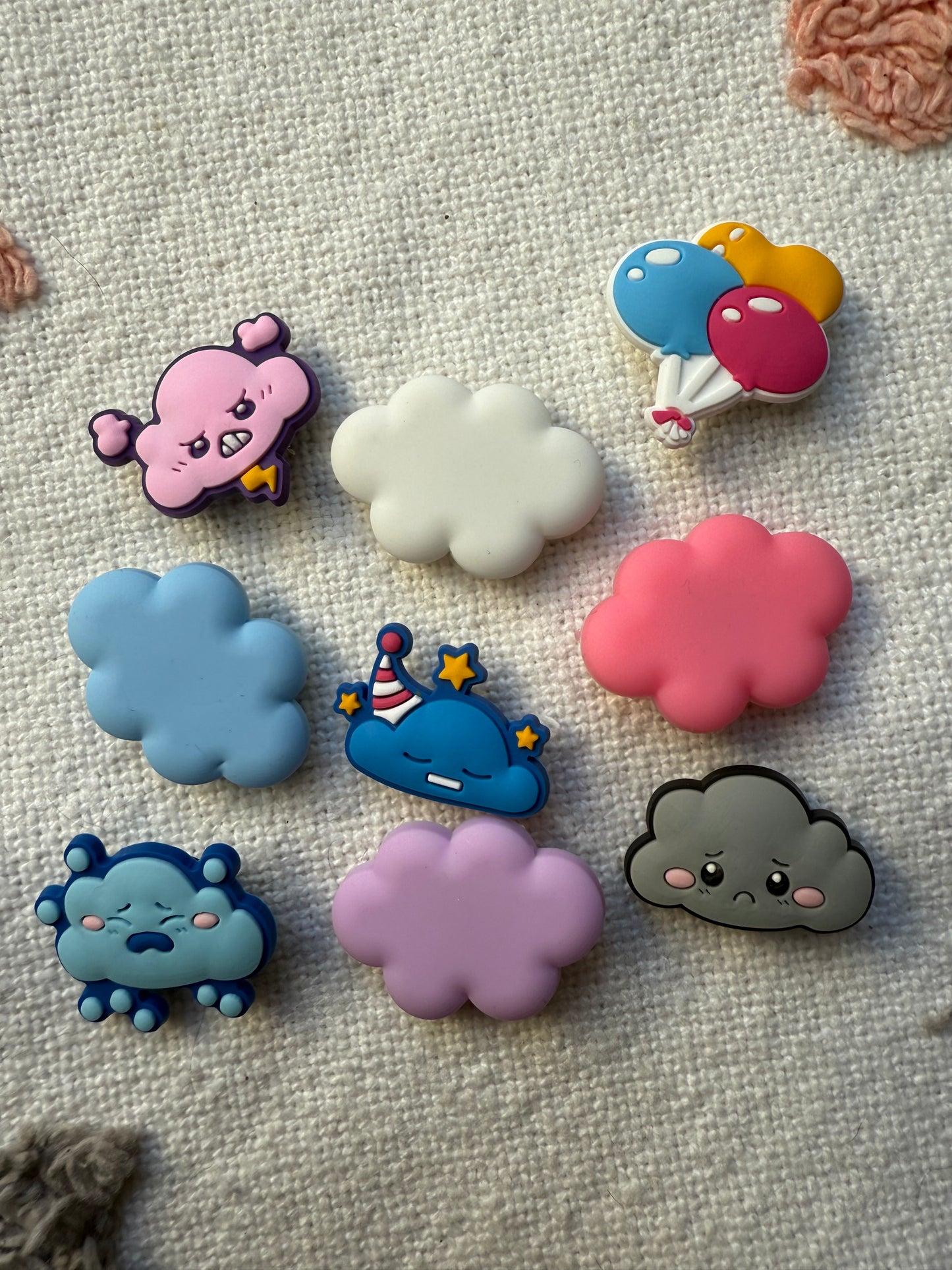 Clouds and Balloon Shoe Charms
