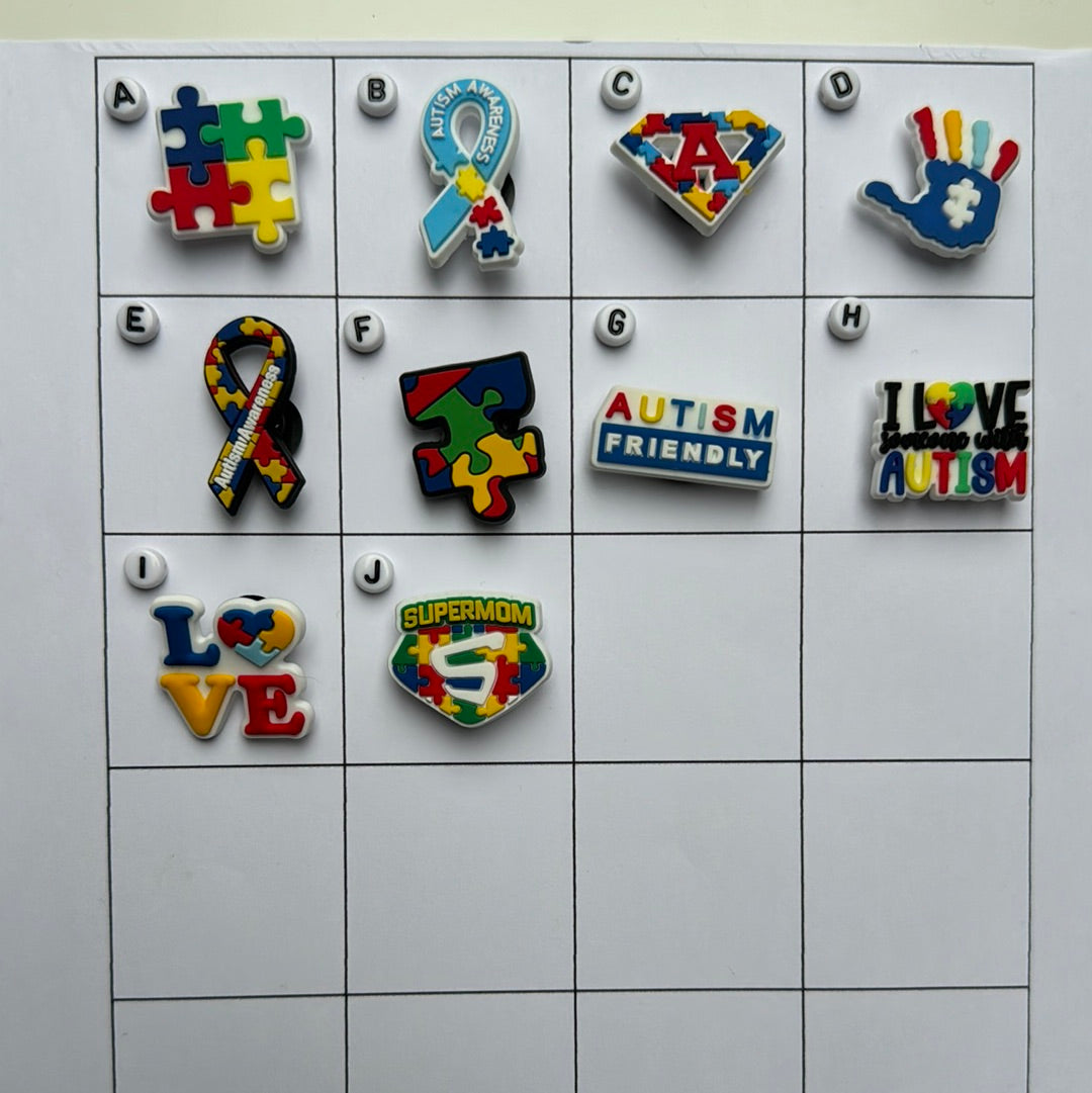 Autism Awareness Shoe Charms