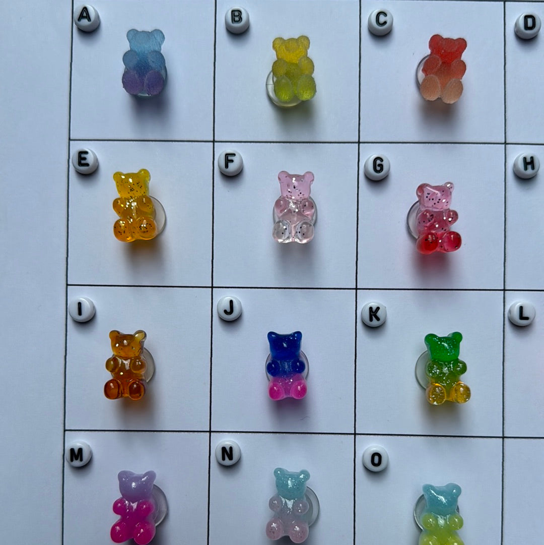 Gummy Bears Two Tone Glitter and Sugar Shoe Charms