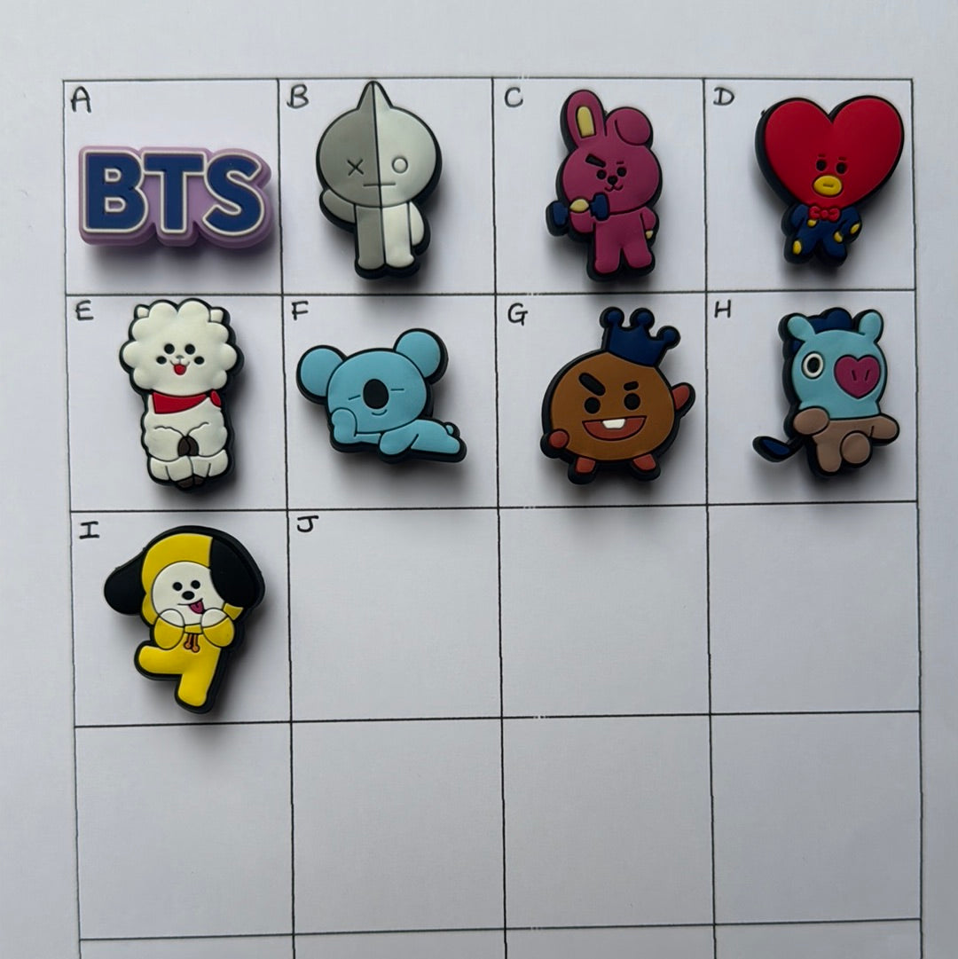BTS Shoe Charms