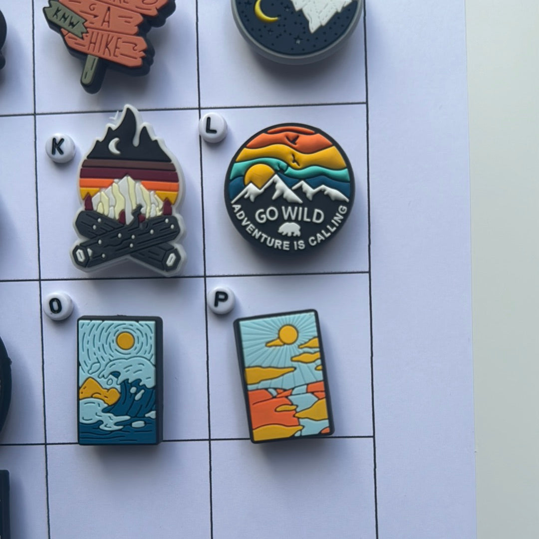 Outdoor Camping Shoe Charms