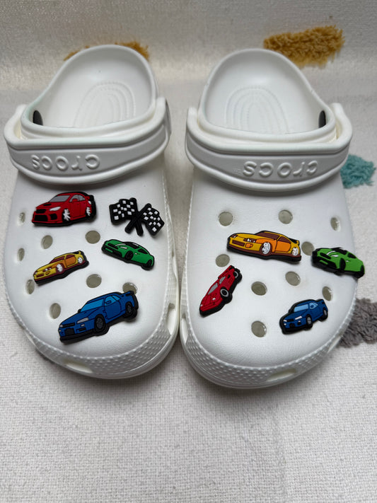 Race Car Shoe Charms