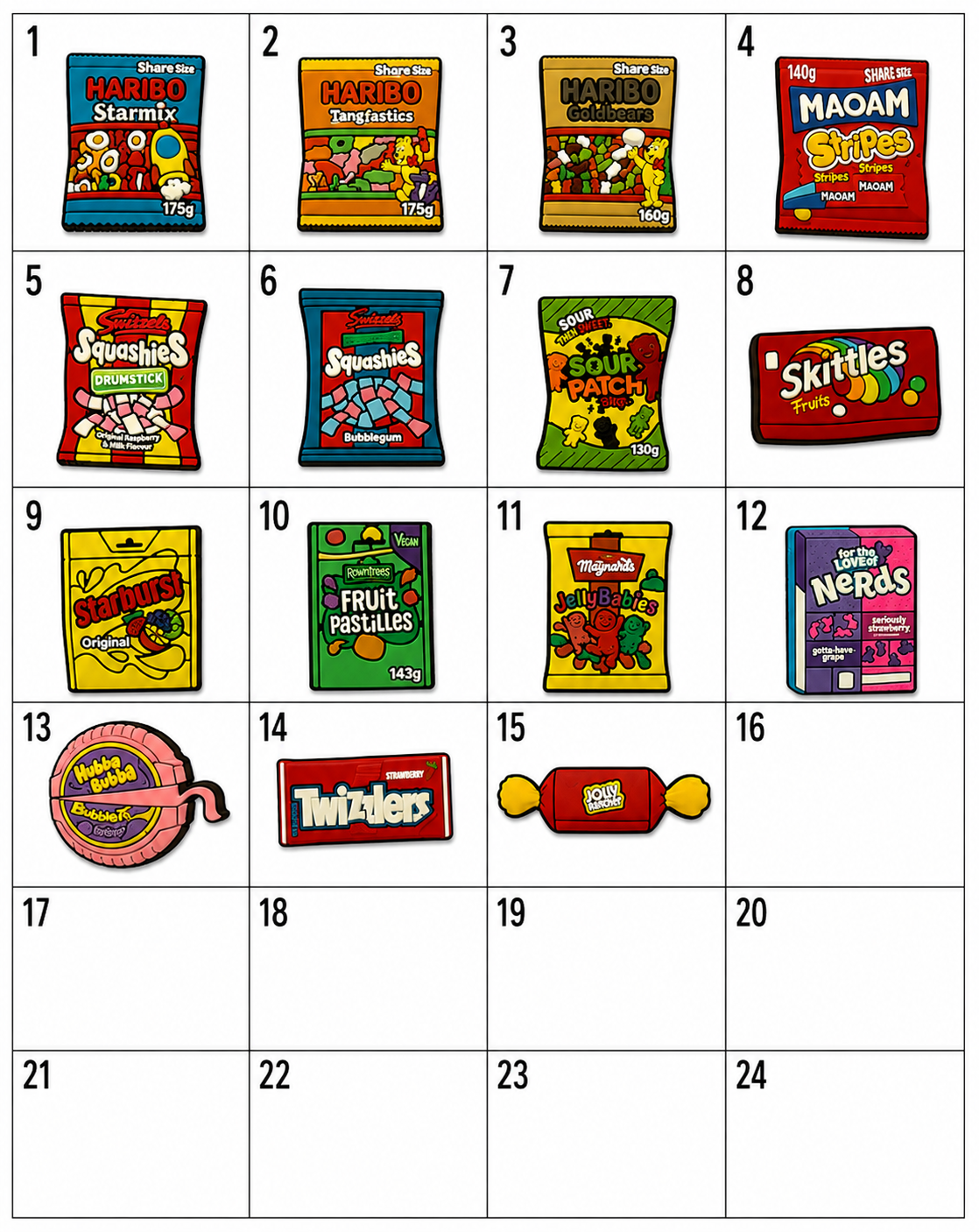 Sweets, Candy, Gummy, British Snack Shoe Charms Part 1