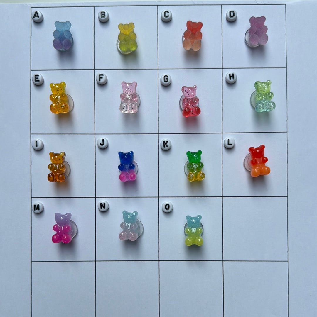 Gummy Bears Two Tone Glitter and Sugar Shoe Charms