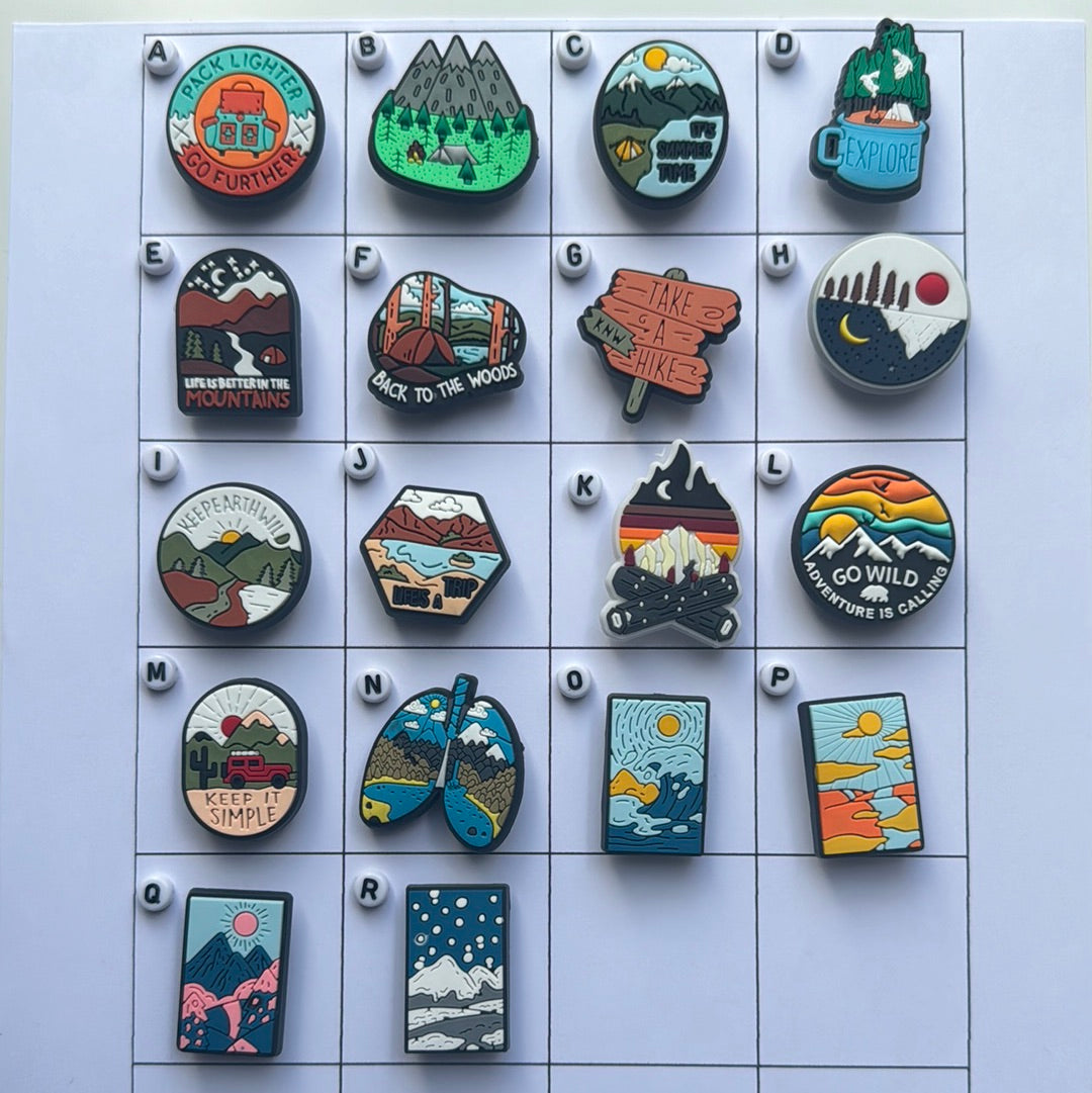 Outdoor Camping Shoe Charms