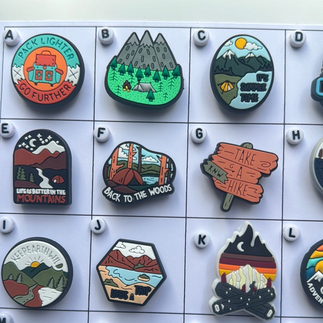 Outdoor Camping Shoe Charms