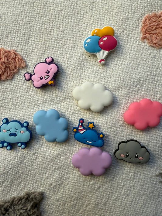 Clouds and Balloon Shoe Charms