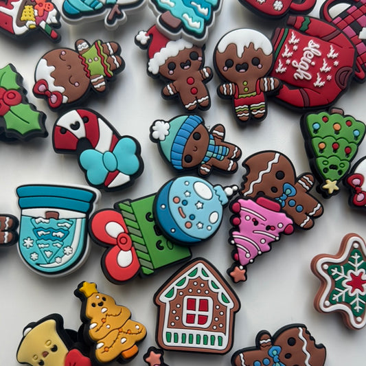 Cute Christmas and Gingerbread  Shoe Charms
