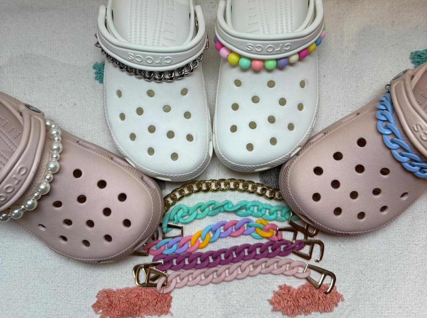Clog Shoe Chains 2 pack.