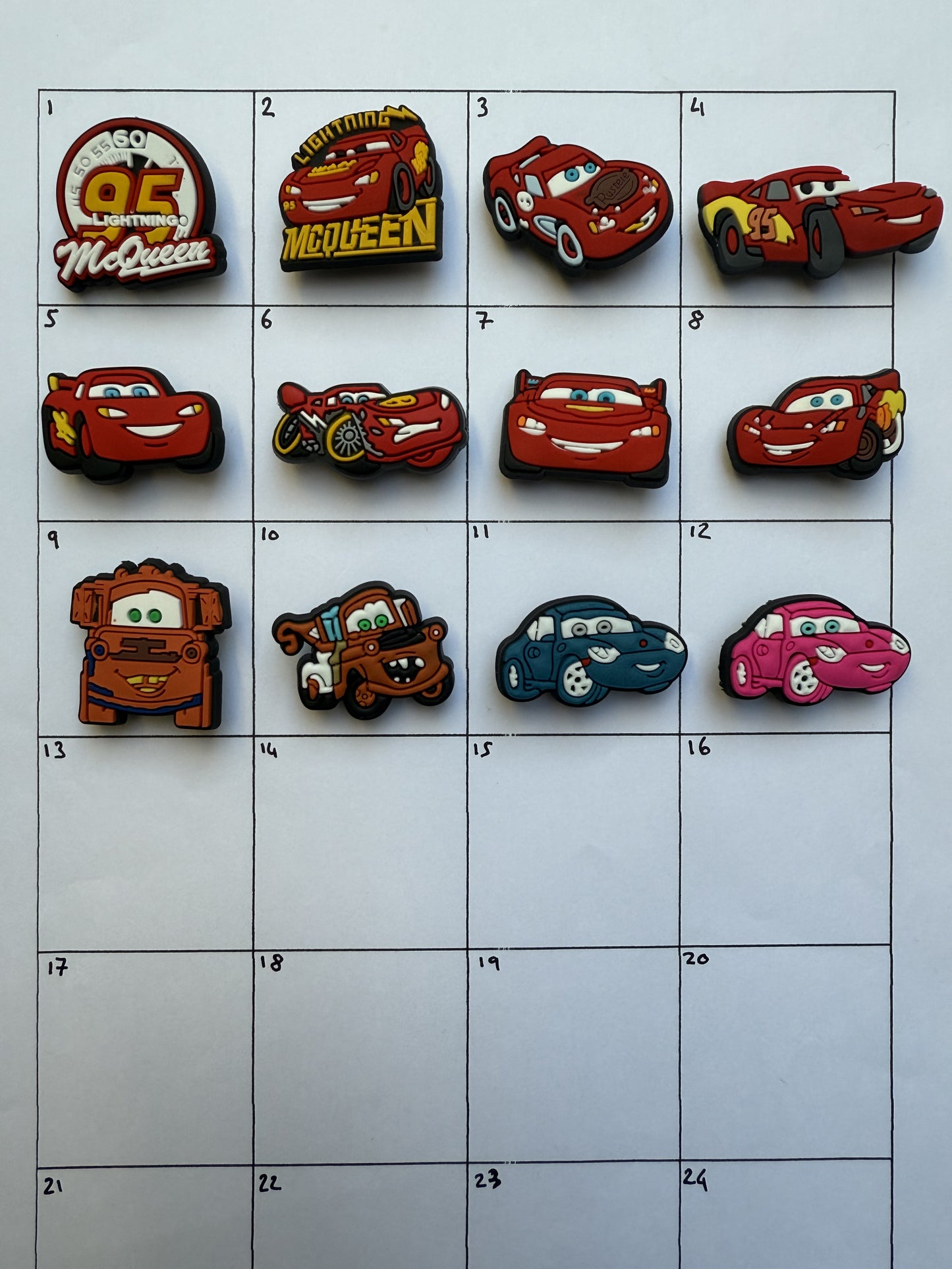 Lightening Car Shoe Charms