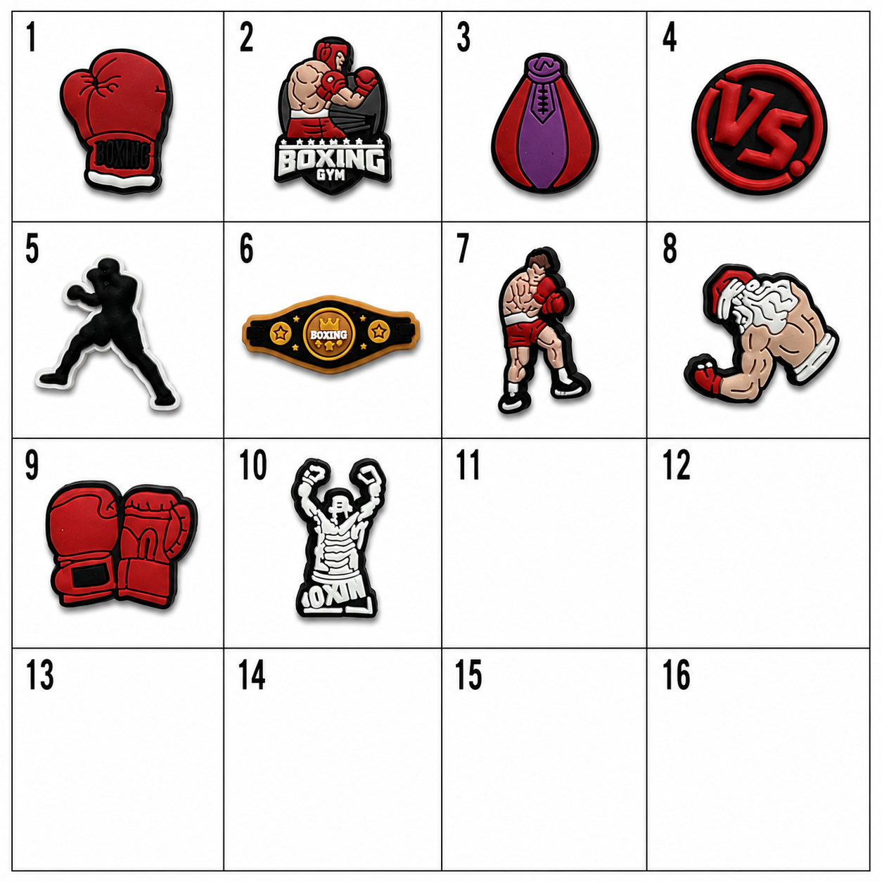 Boxing Shoe Charms