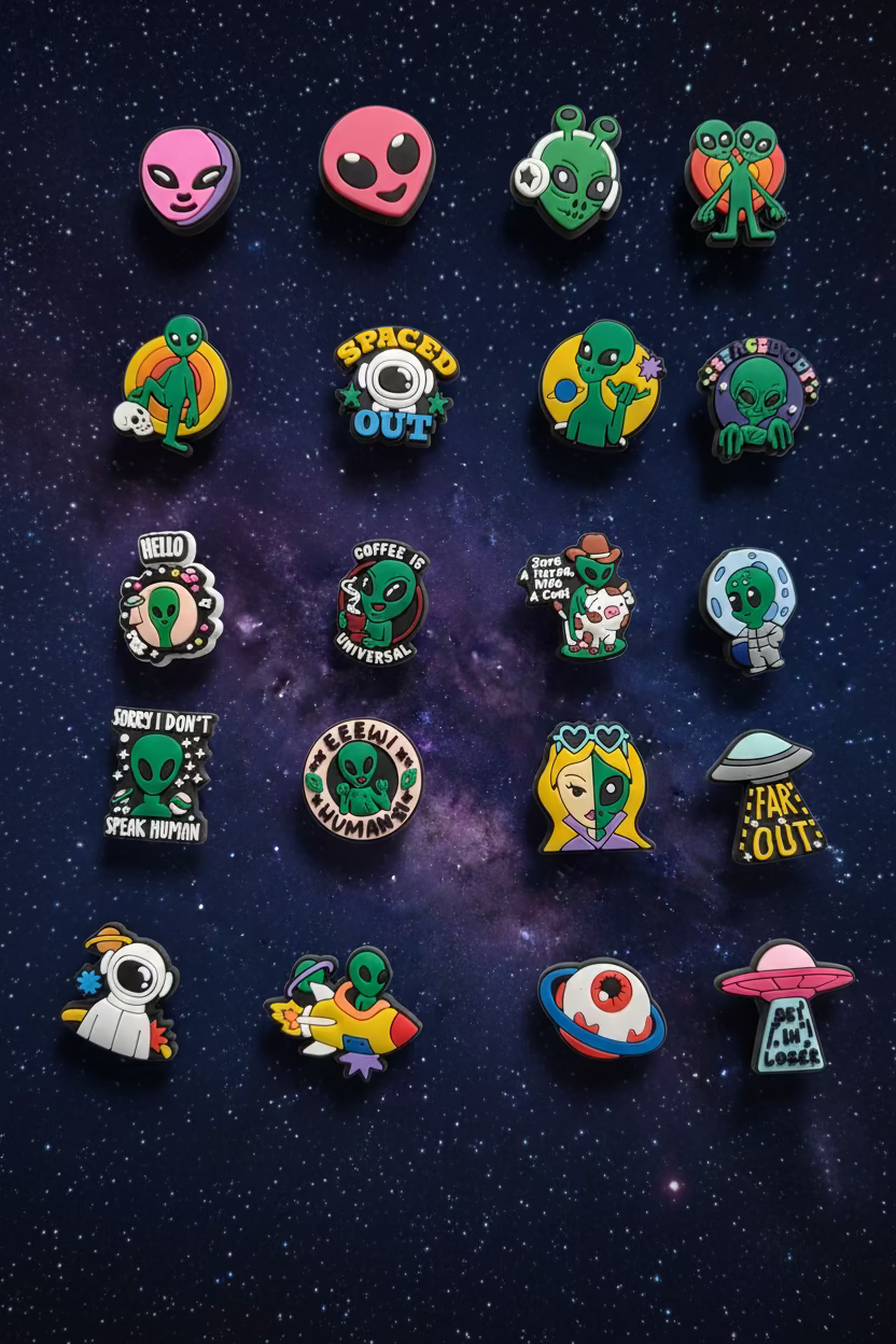 Alien Shoe Charms