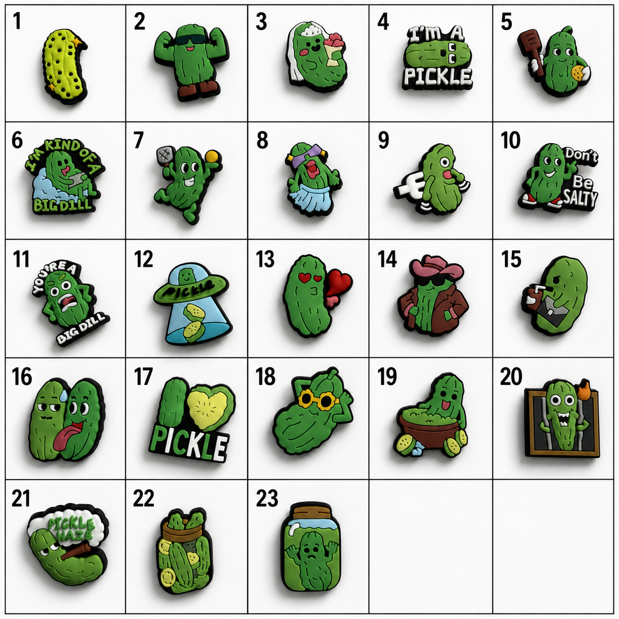 Pickle Shoe Charms