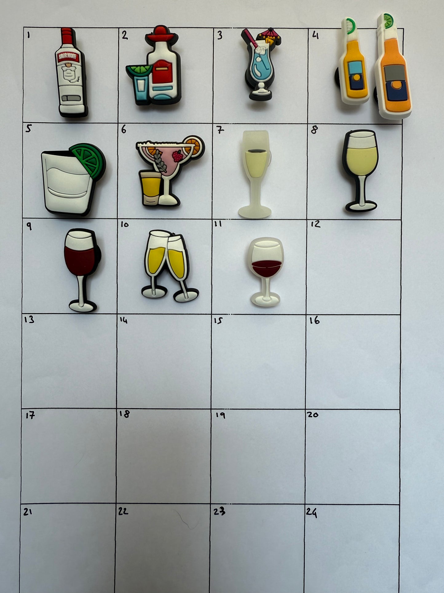 Wine, Beer, Cocktail and Shot Drink Shoe Charms