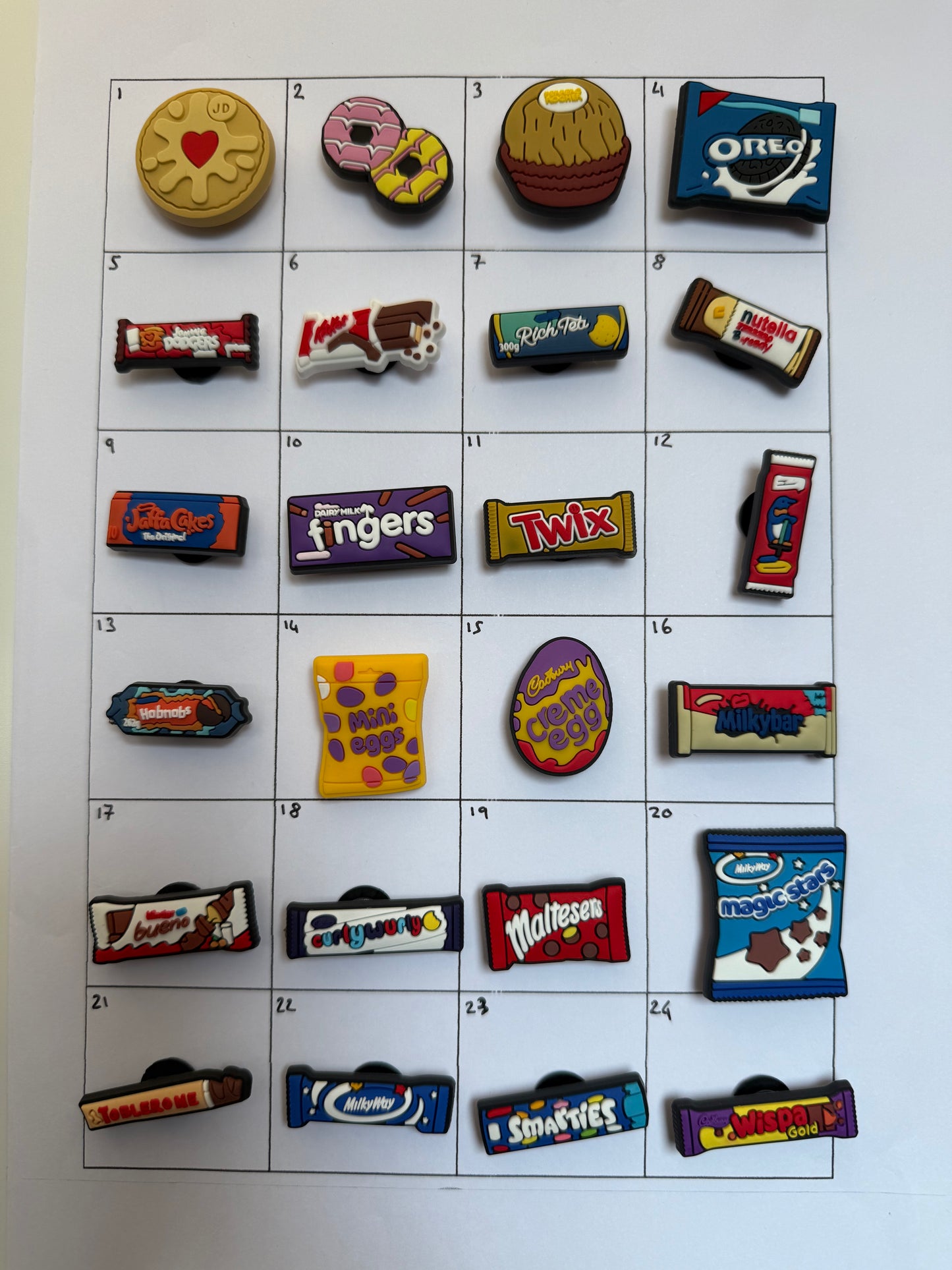 Sweets, Candy, Chocolate, British Snack Shoe Charms Part 3