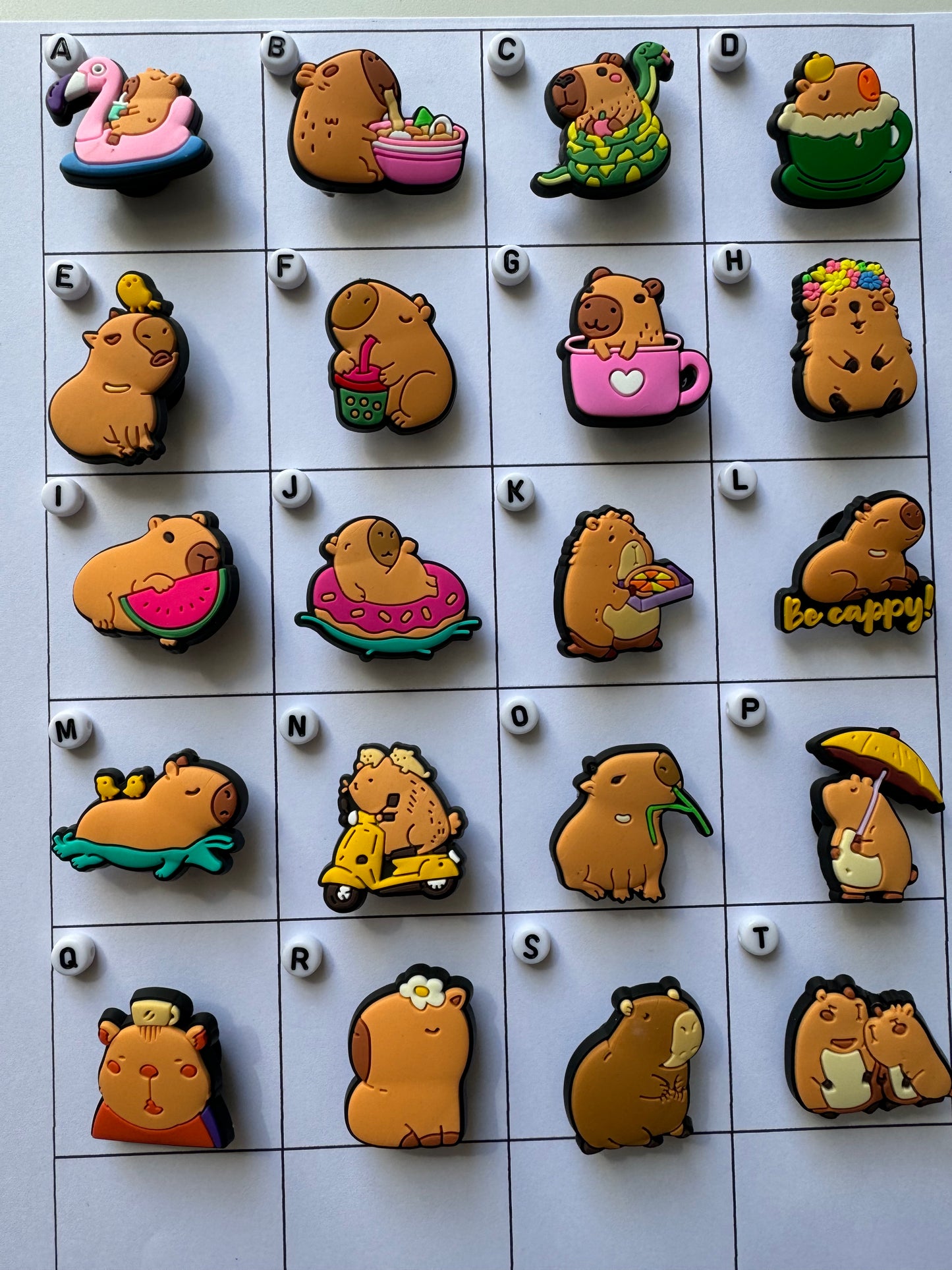 Capybara Shoe Charms