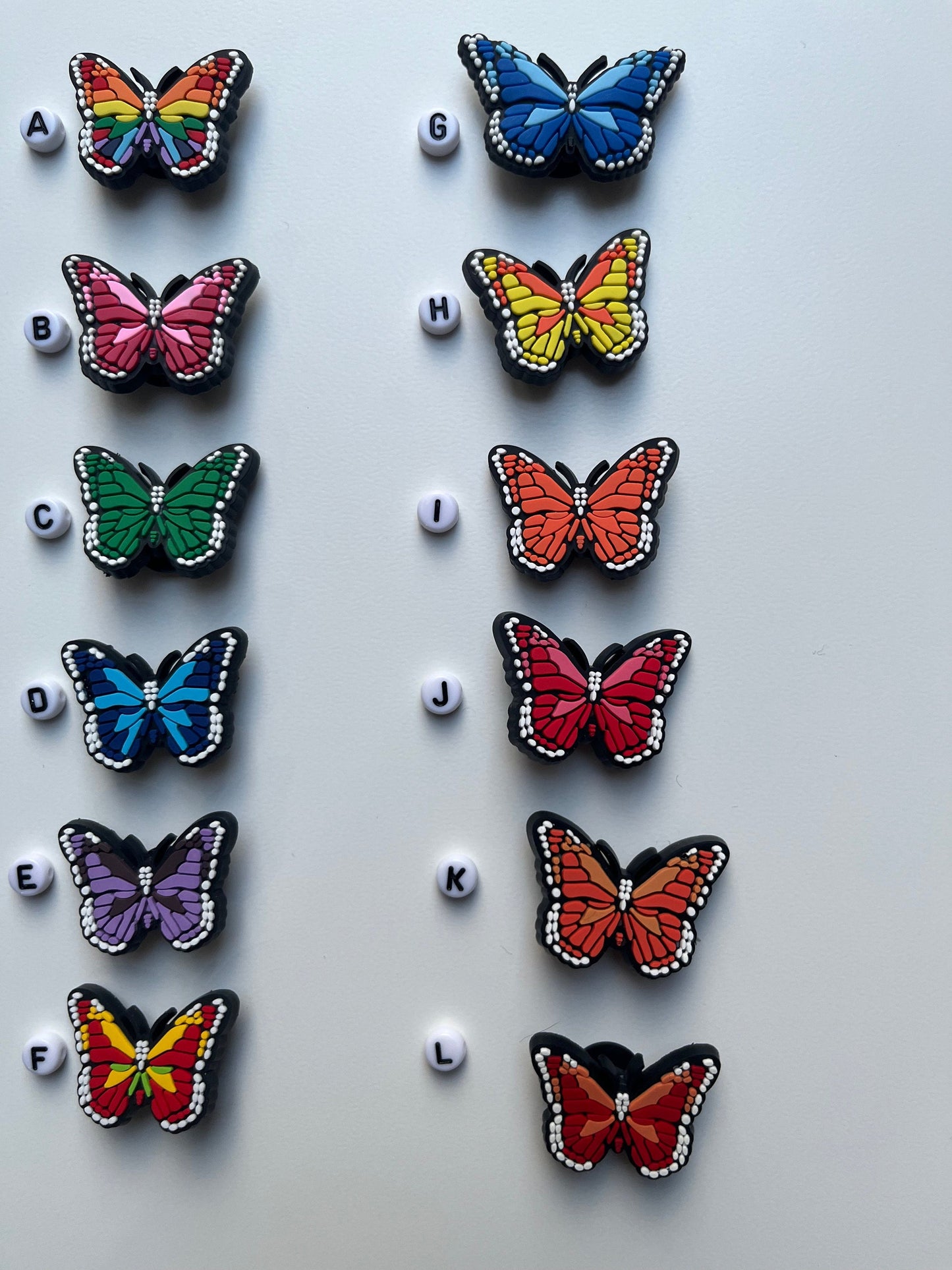 Small Butterfly Shoe Charms