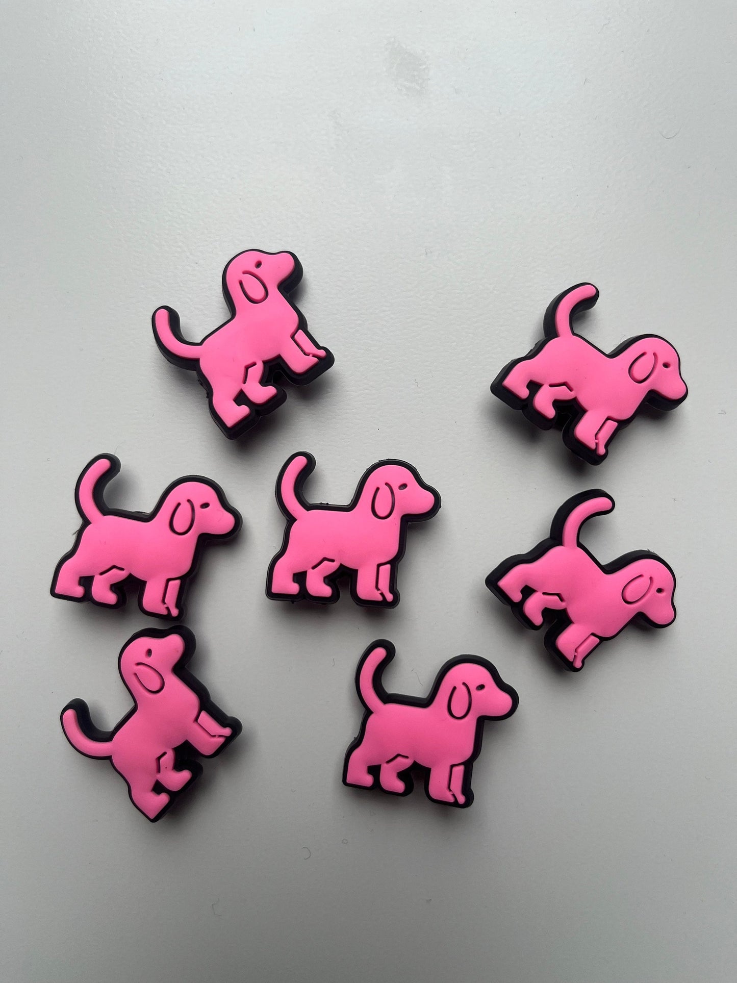 Cute Pink Dog Shoe Charm