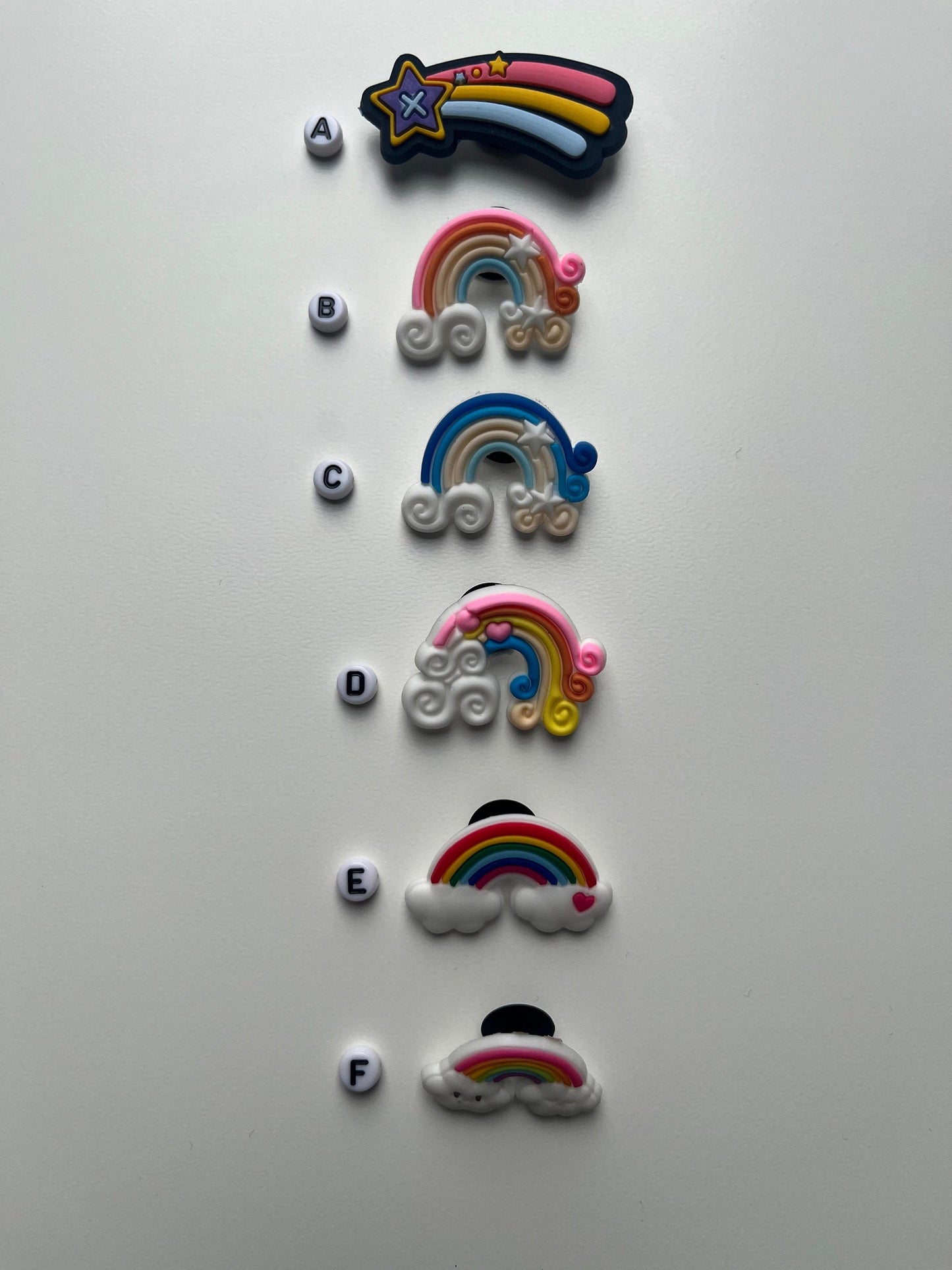 Rainbow Shoe Charms