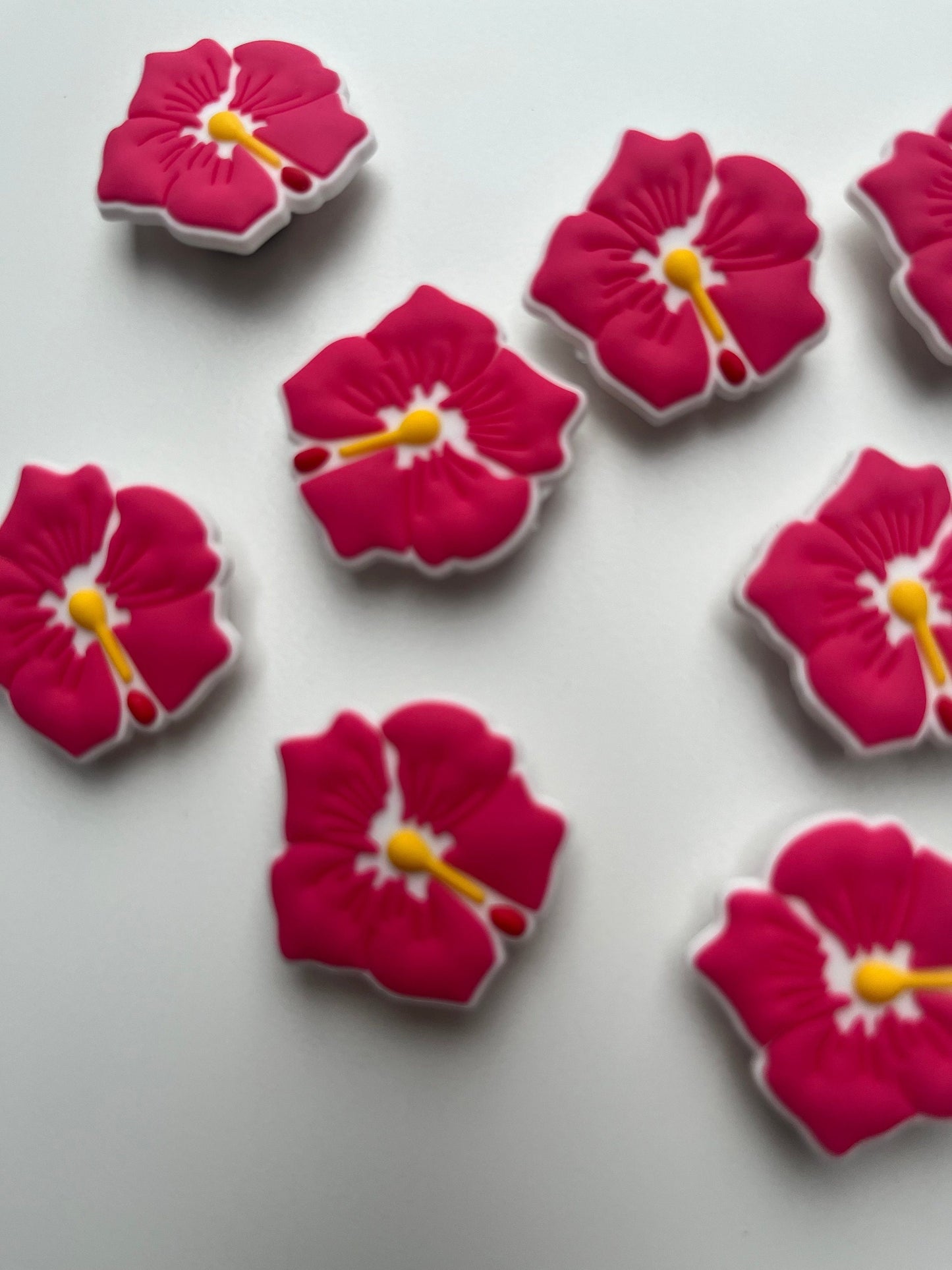 Pink Hibiscus Shoe Charm