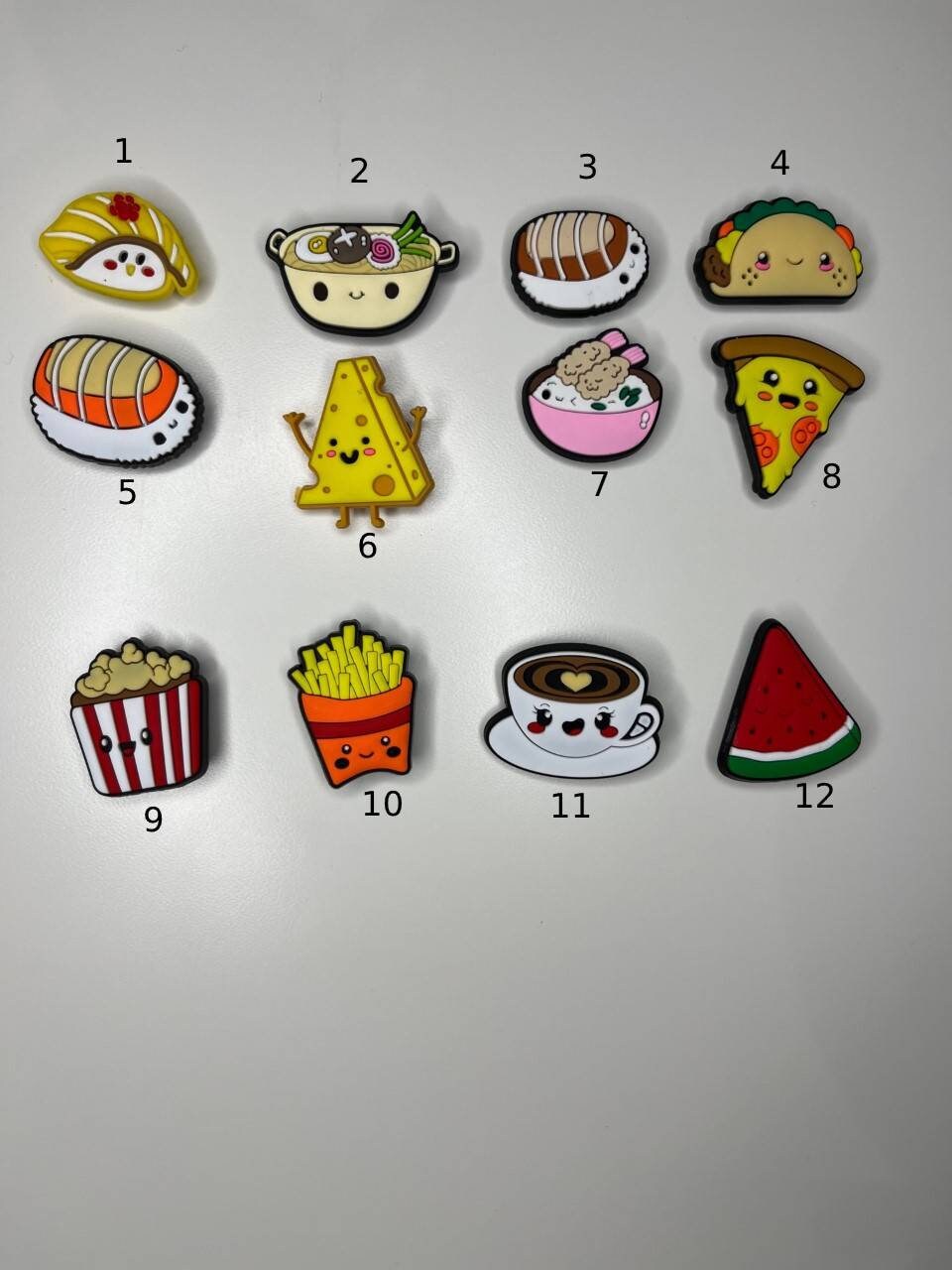Food with Faces Shoe Charms