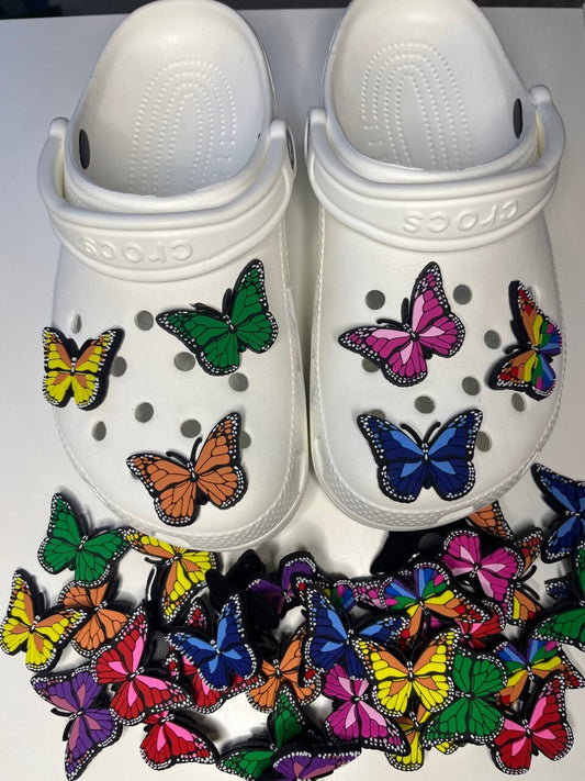 Large Butterfly Shoe Charms