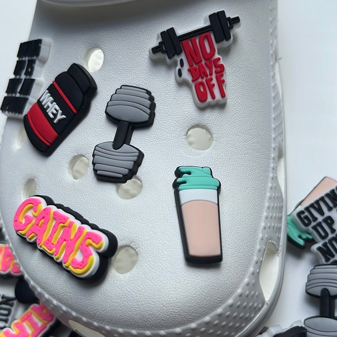 Gym  Work Out Shoe Charms